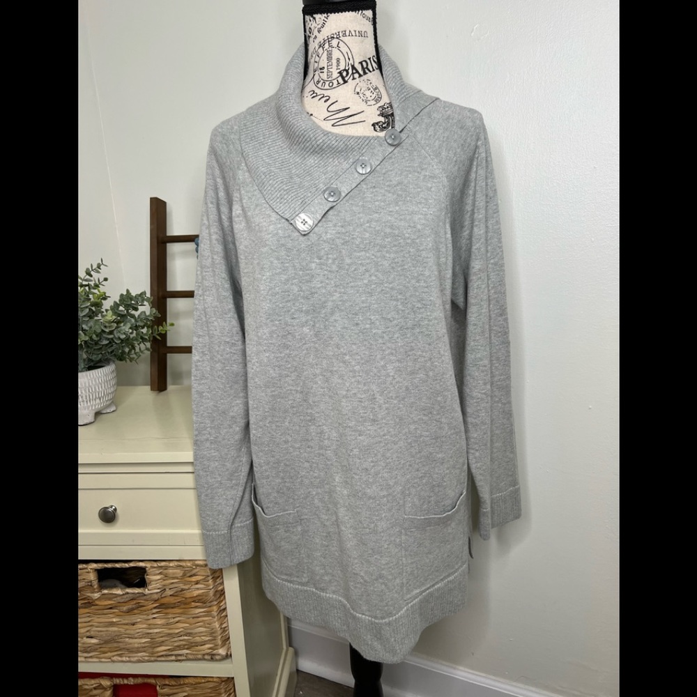 Brand New - Jeanne Pierre Gray Long Sleeve Sweater